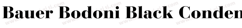 Bauer Bodoni Black Condensed Regula字体转换